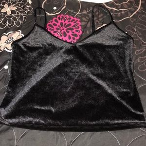 black velvet tank top